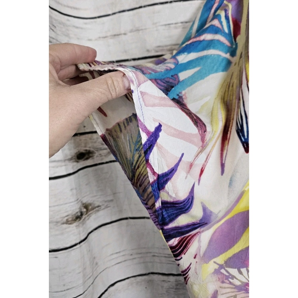 Jams World Floral 100% Rayon Tropical Hawaiian Tunic Dress Large Womens - Picture 4 of 7